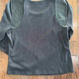Maeve sold by Anthropologie Black with faux leather inserts size XL